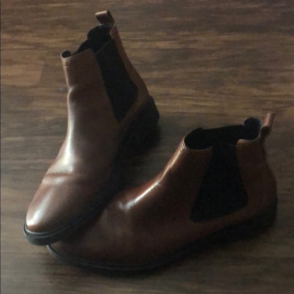 Cole Haan Brown Chelsea Leather Boots